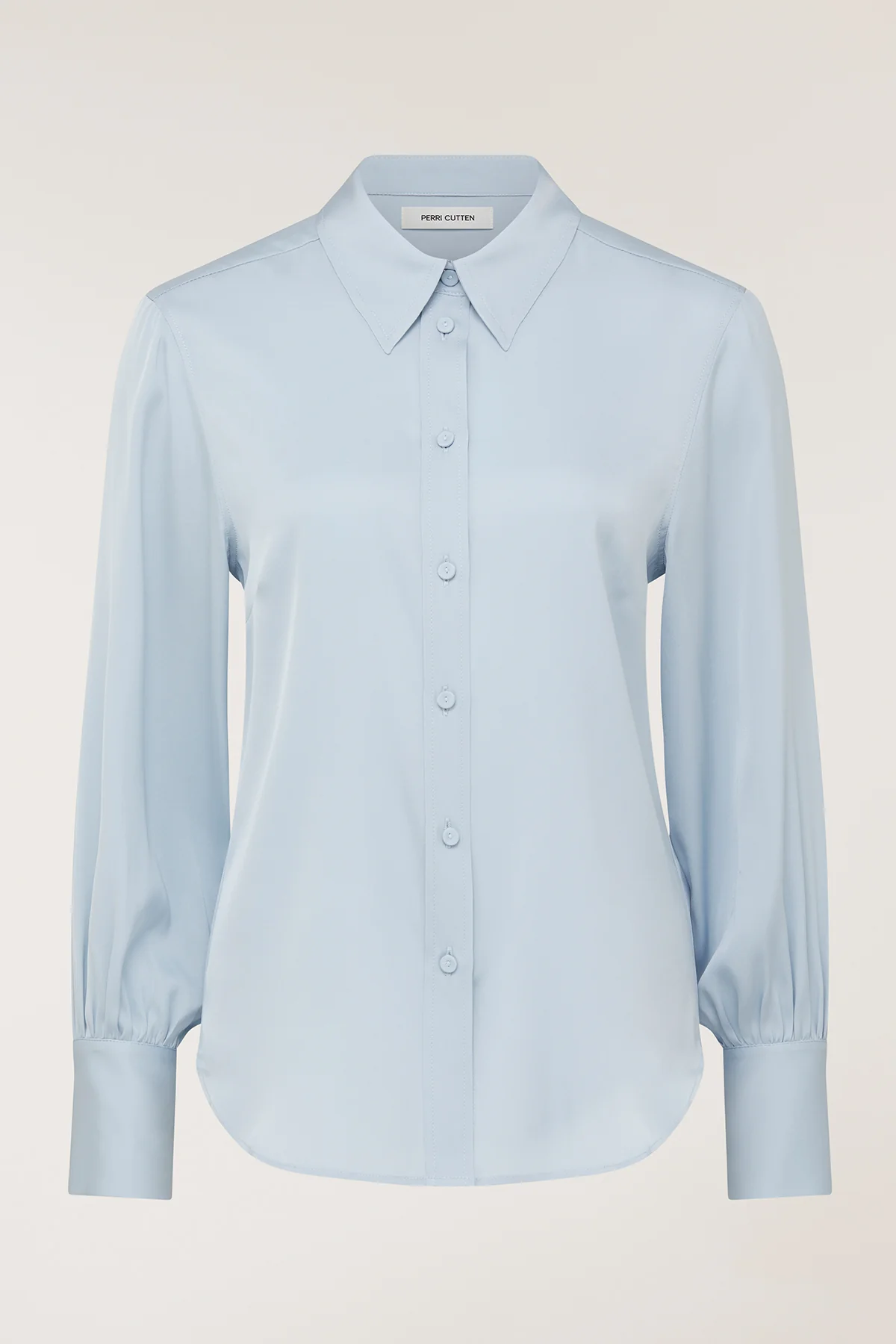 Signature Silk Shirt - Powder Blue - Image 6