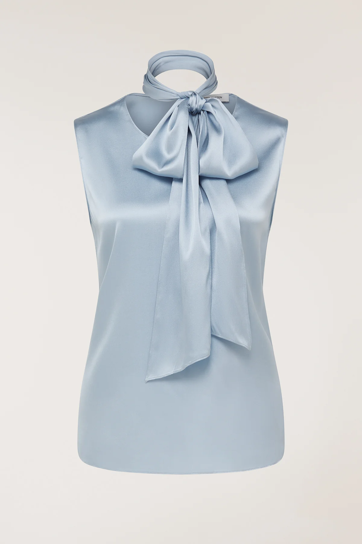 Silk Tie Top - Pale Blue - Image 6