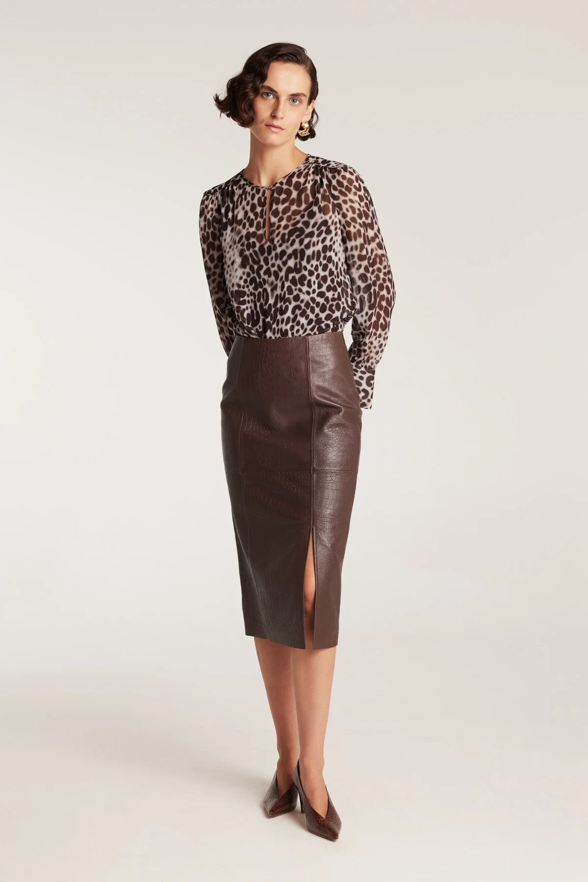 Giulia Silk Top - Smoke