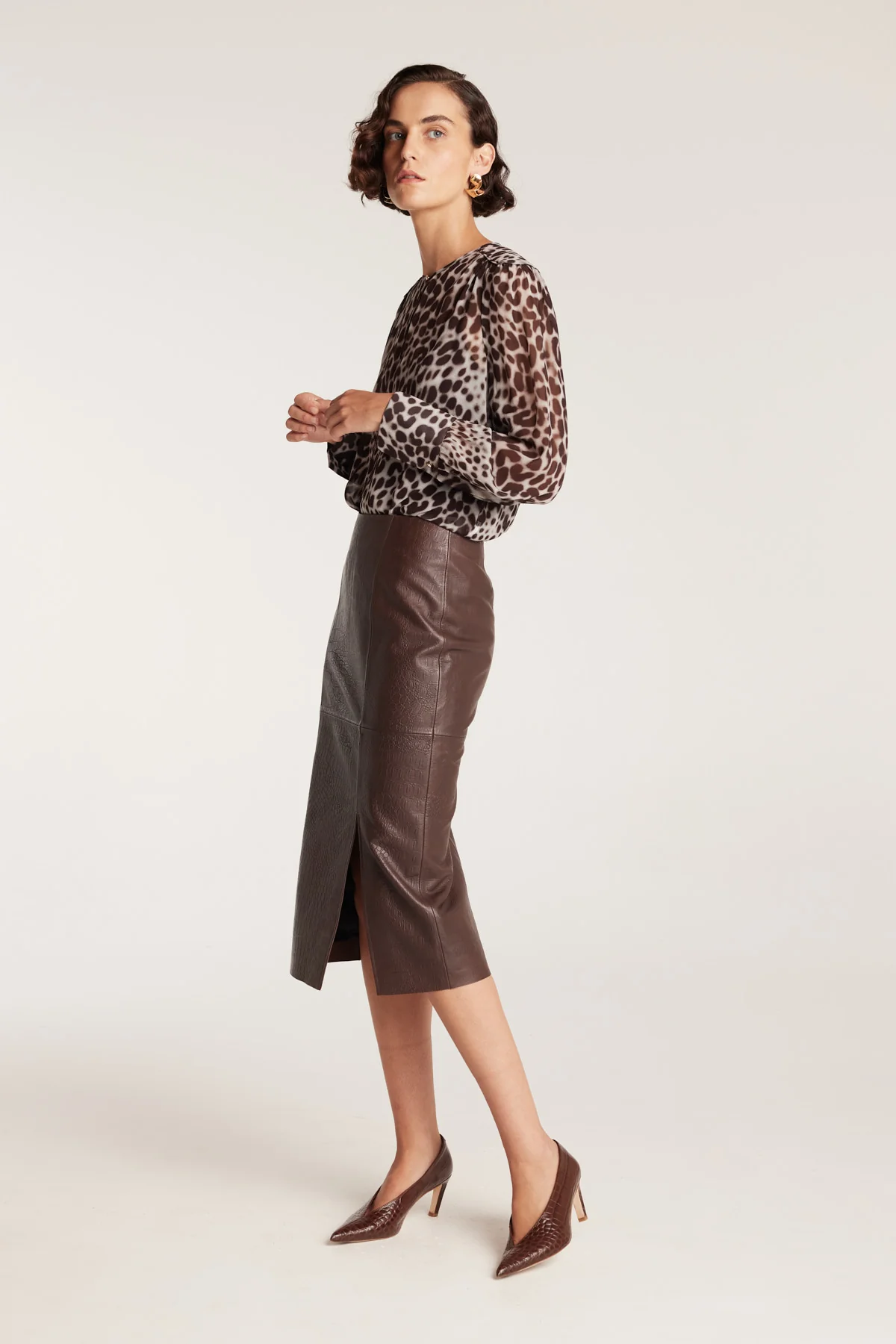 Giulia Silk Top - Smoke - Image 3