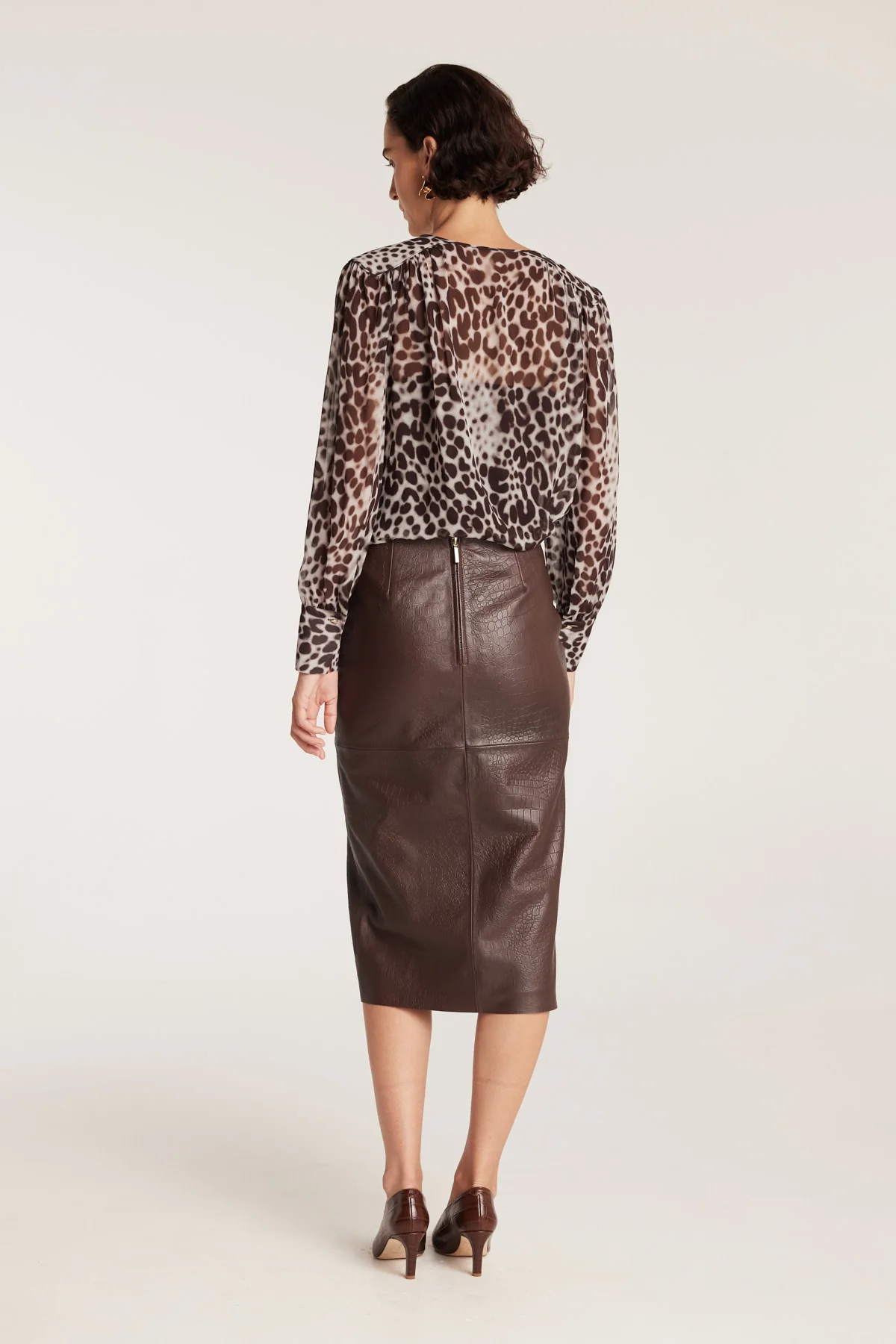 Giulia Silk Top - Smoke - Image 4