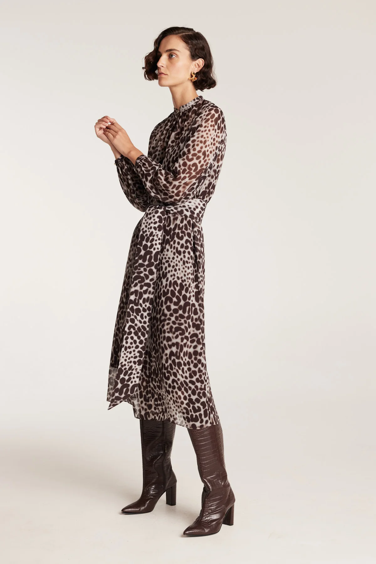 Giulia Silk Dress - Smoke - Image 3