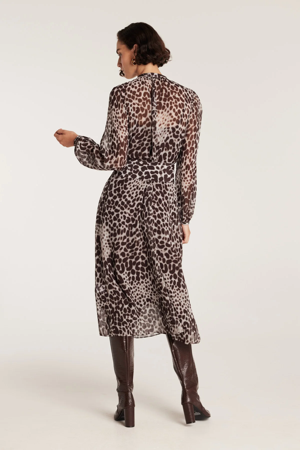 Giulia Silk Dress - Smoke - Image 5