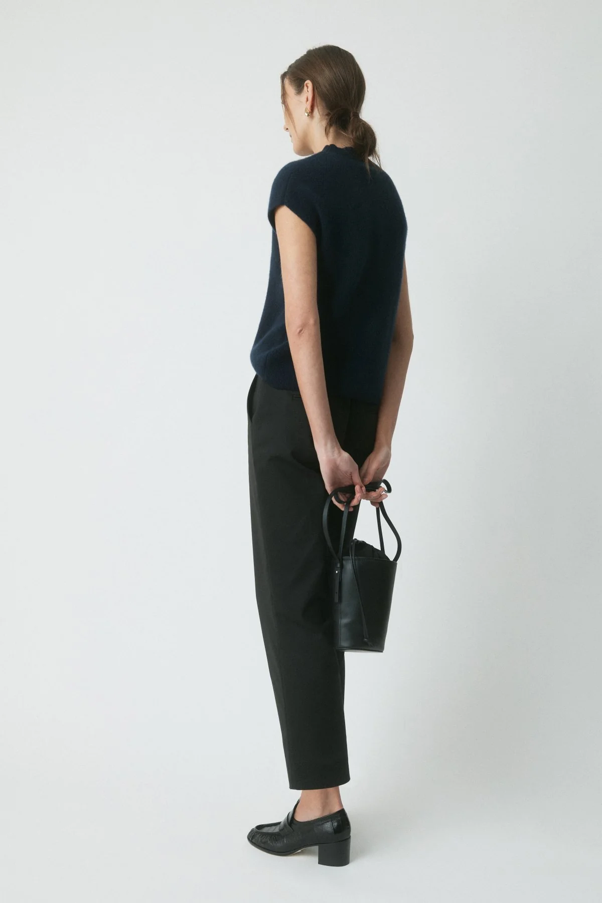 Stevie Cashmere Knit Top - Navy - Image 4