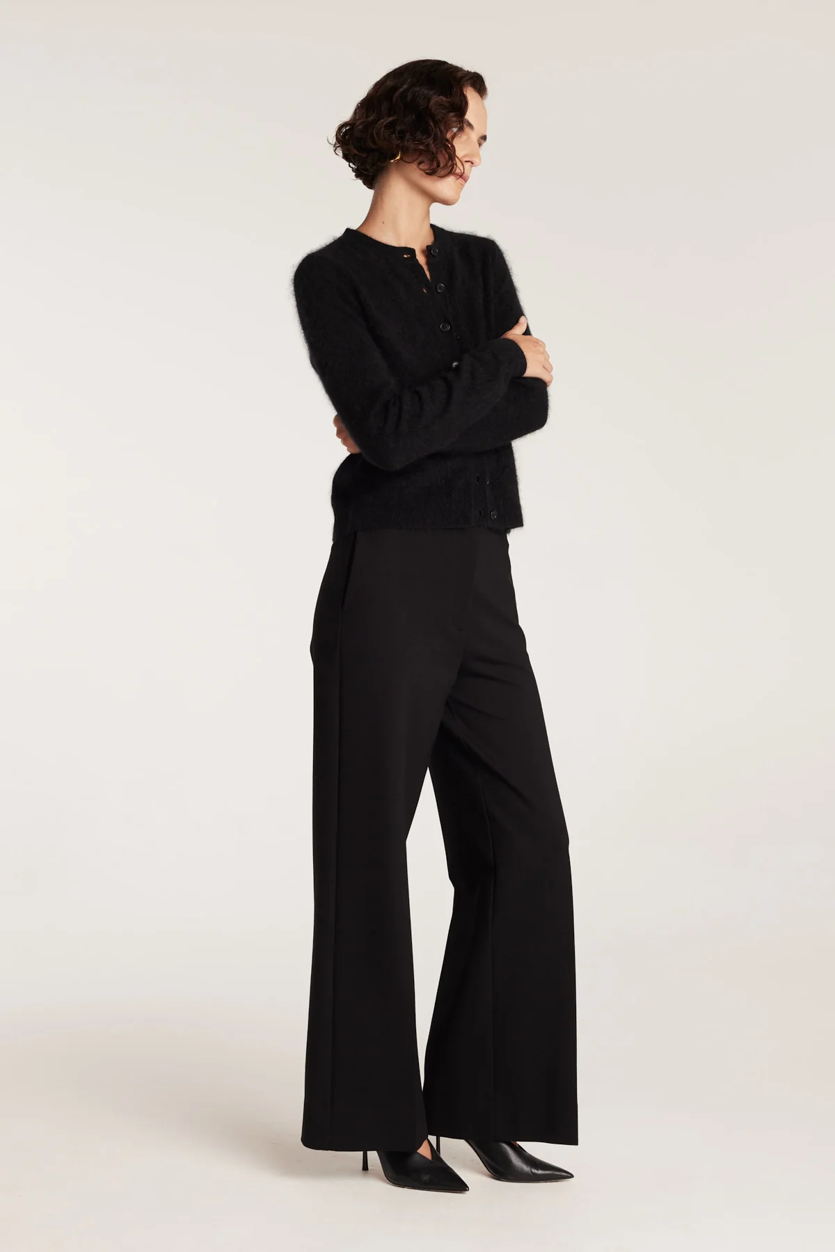 Stretch Wide Pant - Black - Image 4