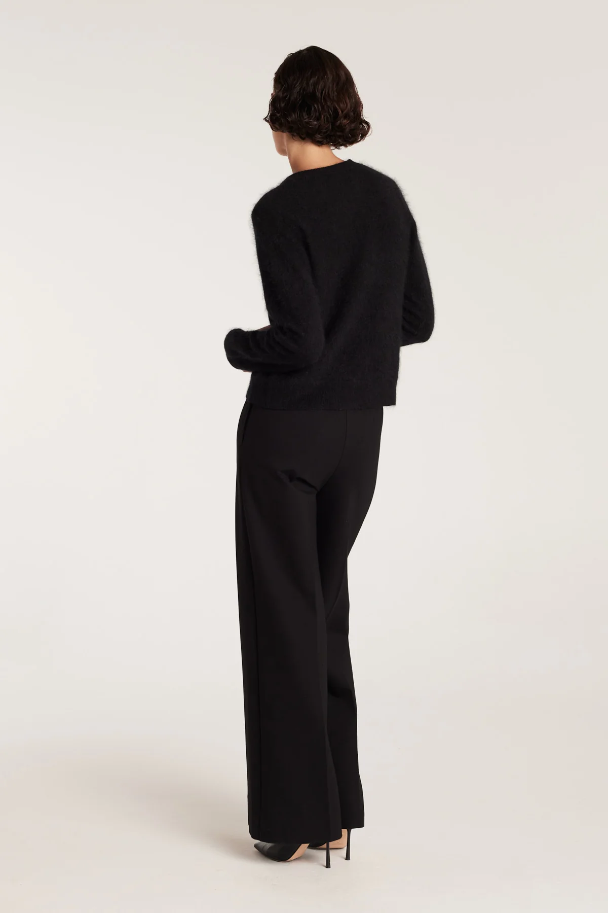Stretch Wide Pant - Black - Image 5