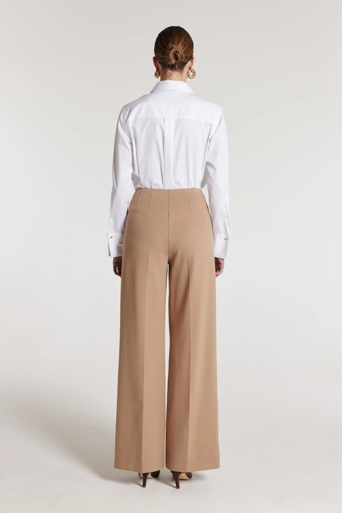 Stretch Wide Pant - Wheat - Image 5