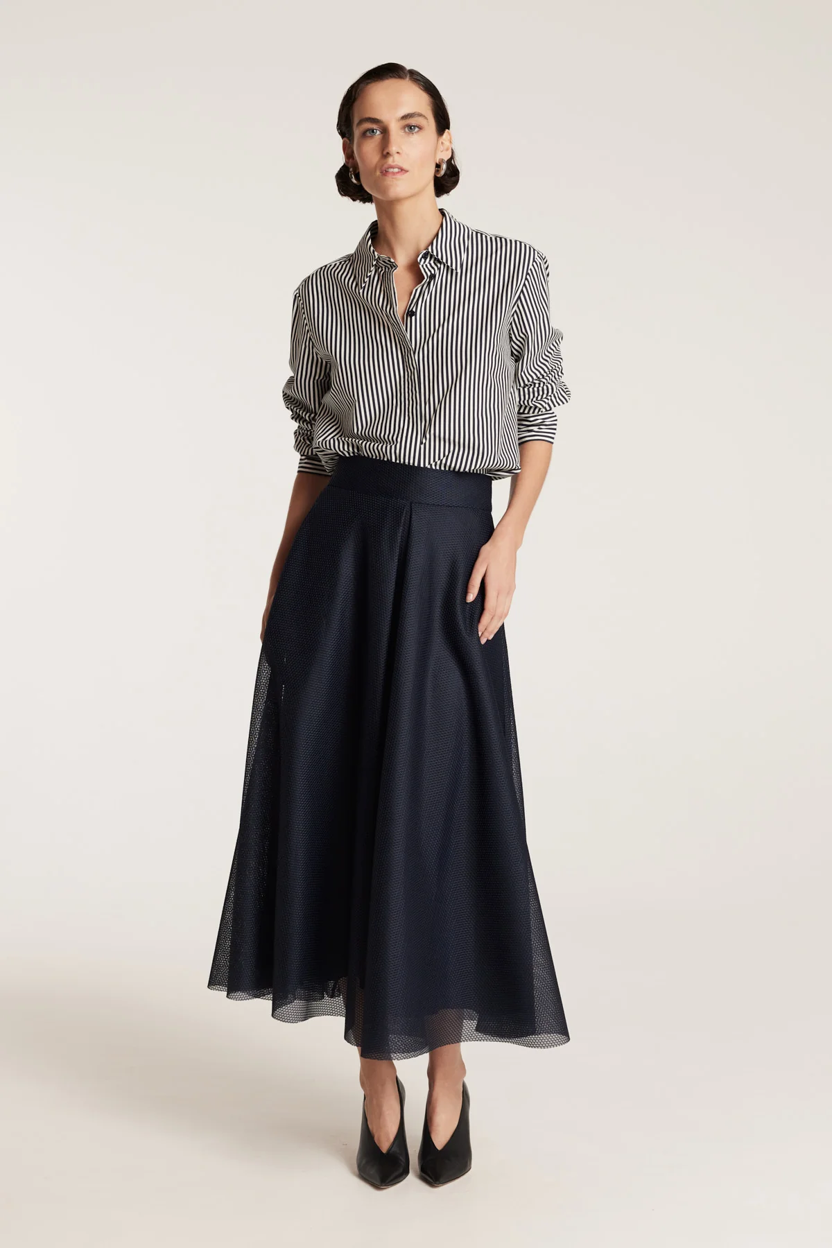 Stripe Shirt - Navy/White
