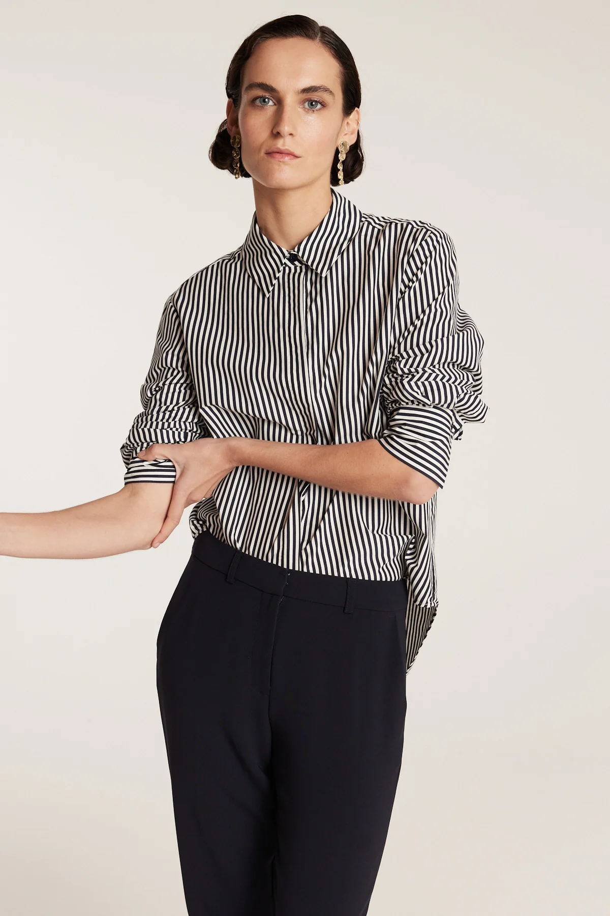 Stripe Shirt - Navy/White - Image 4