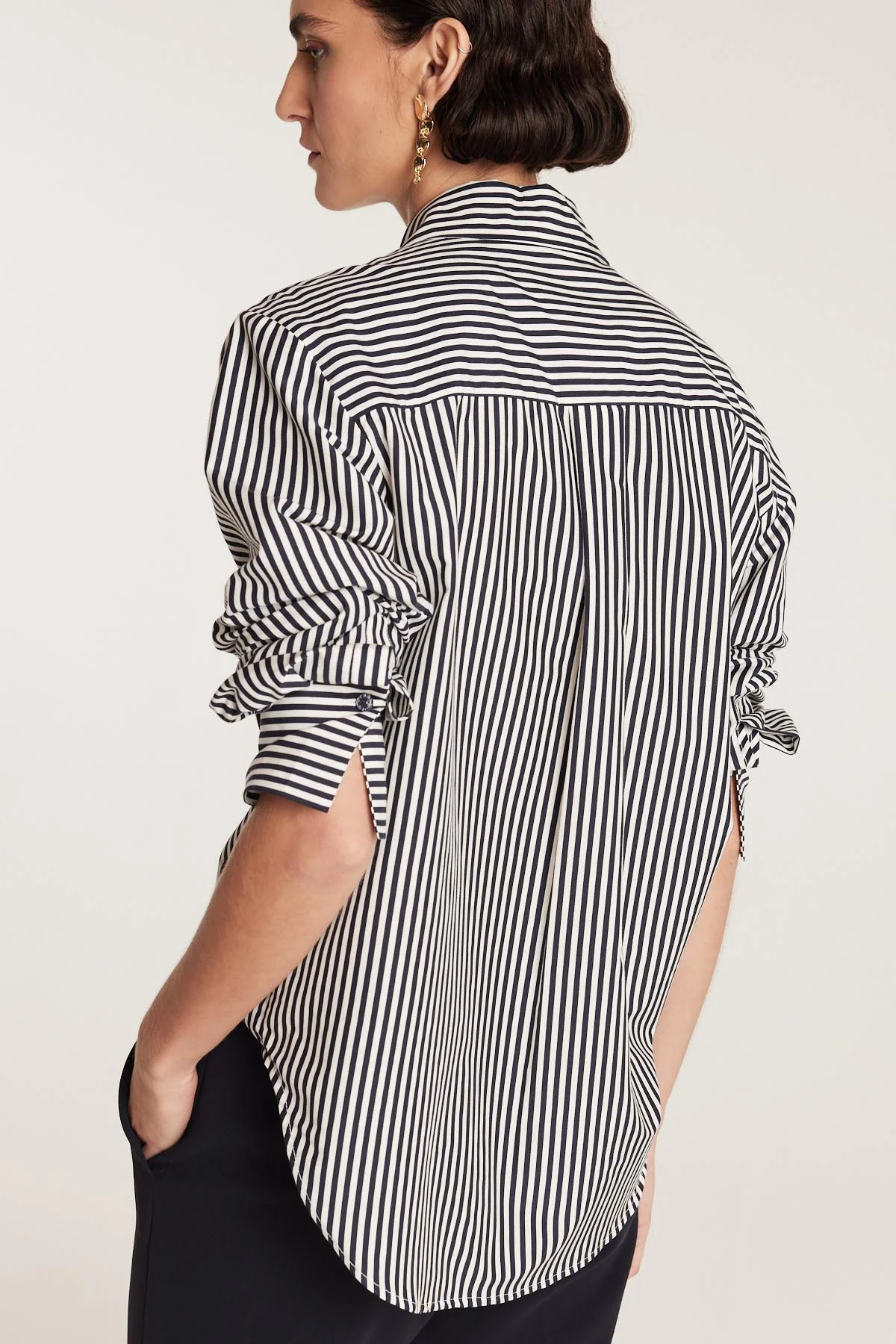 Stripe Shirt - Navy/White - Image 6