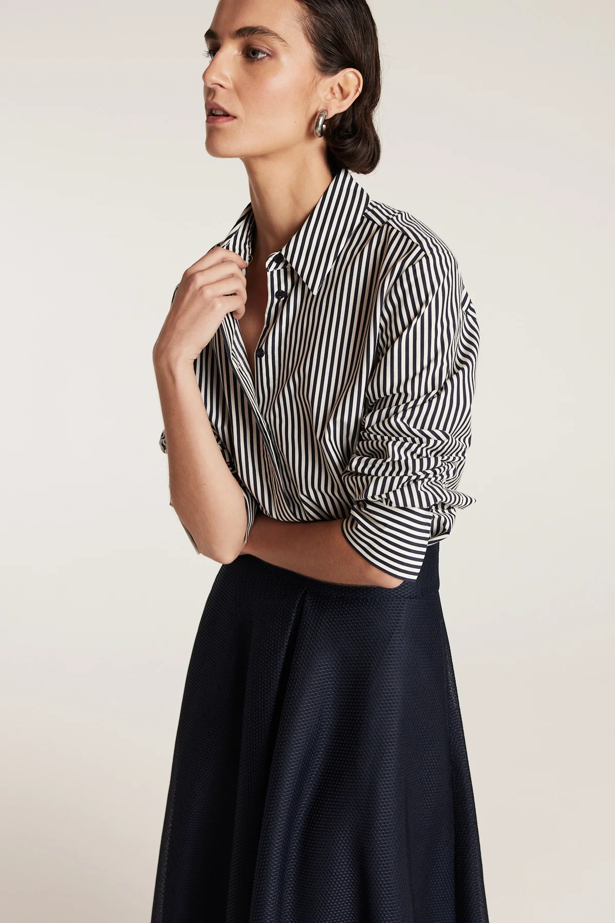 Stripe Shirt - Navy/White - Image 7
