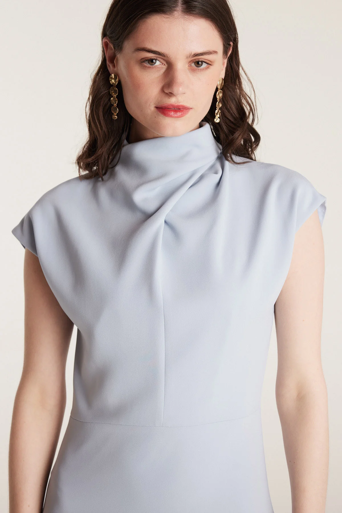 Structured Dress - Powder Blue - Image 8