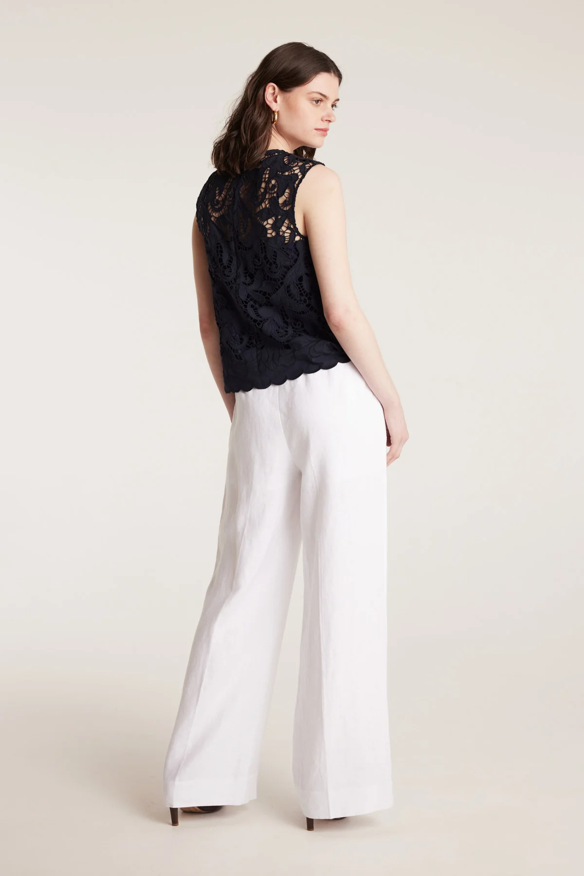 Tailored Linen Pant - White - Image 4