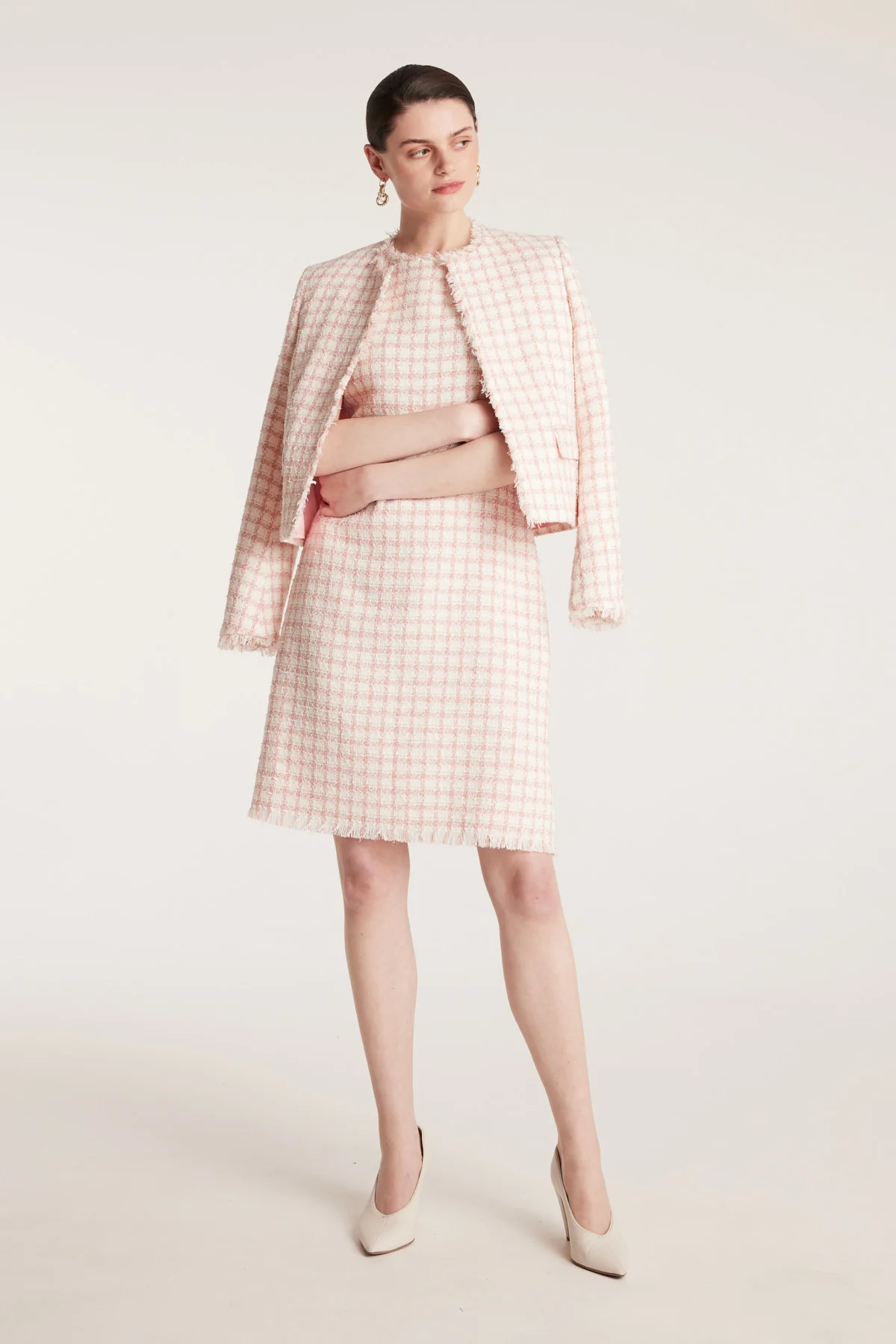 Texture Dress - Pink/Tweed - Image 2