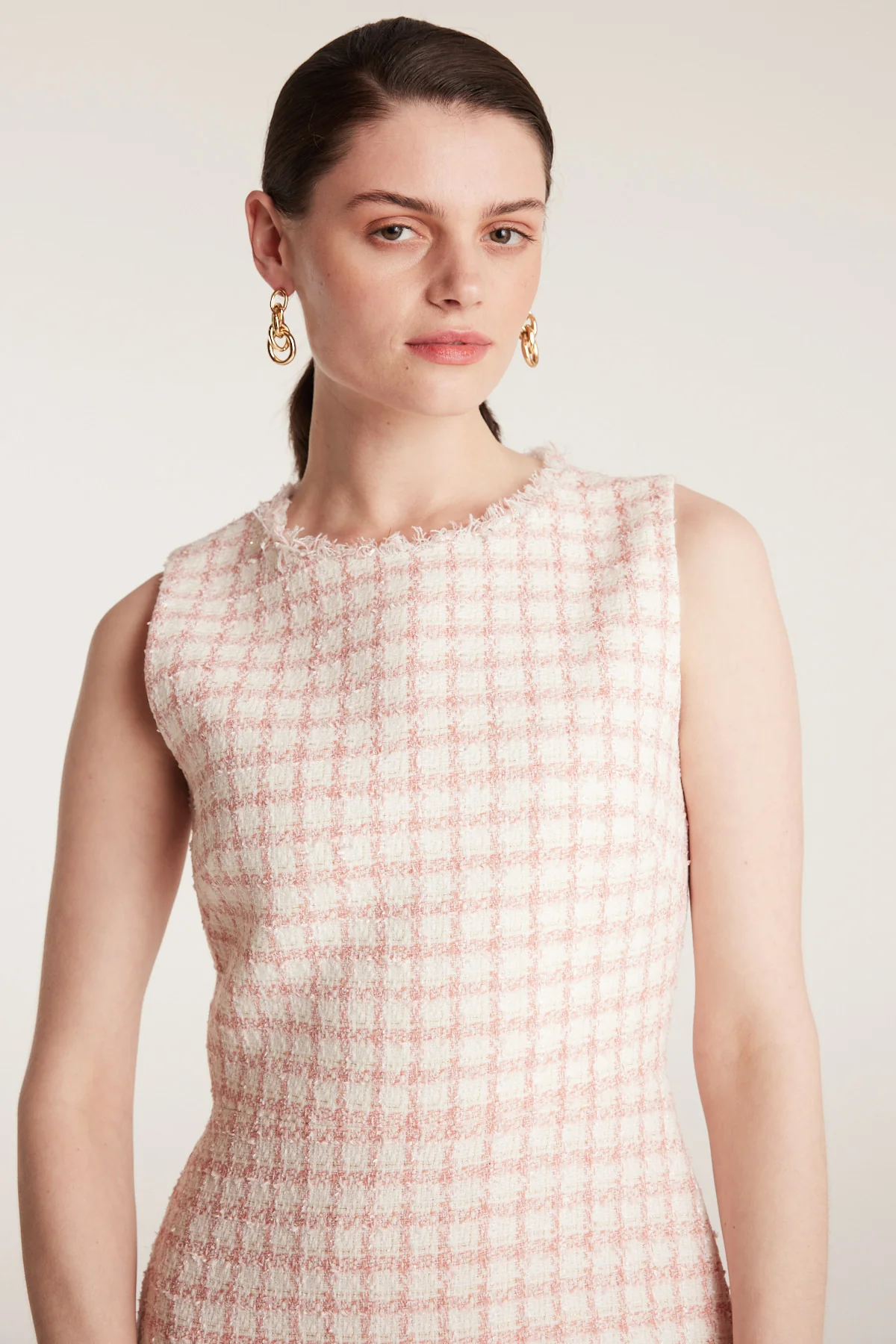 Texture Dress - Pink/Tweed - Image 3