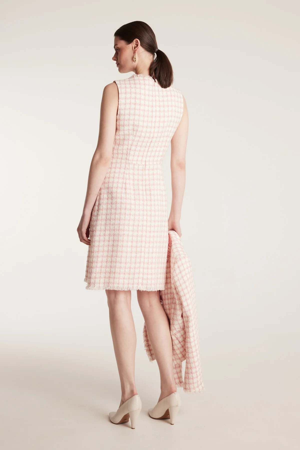 Texture Dress - Pink/Tweed - Image 4