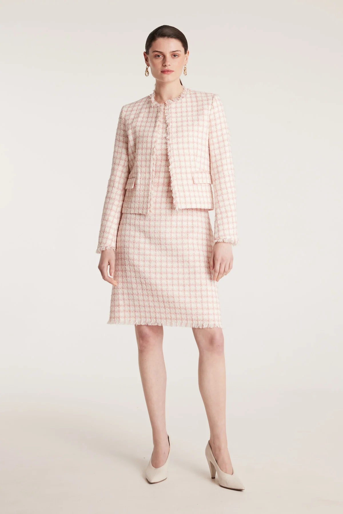 Texture Jacket - Pink/Tweed