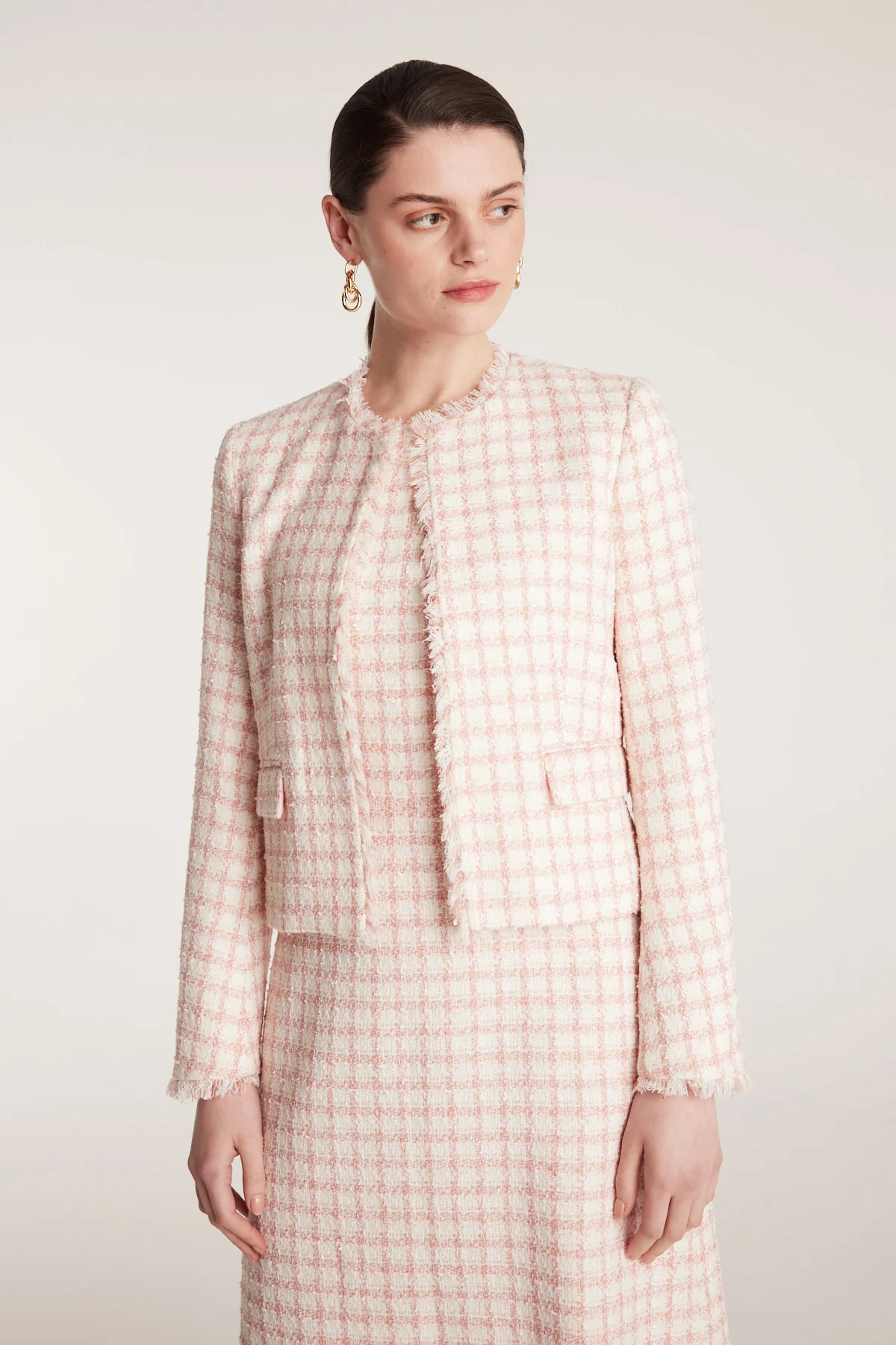 Texture Jacket - Pink/Tweed - Image 2