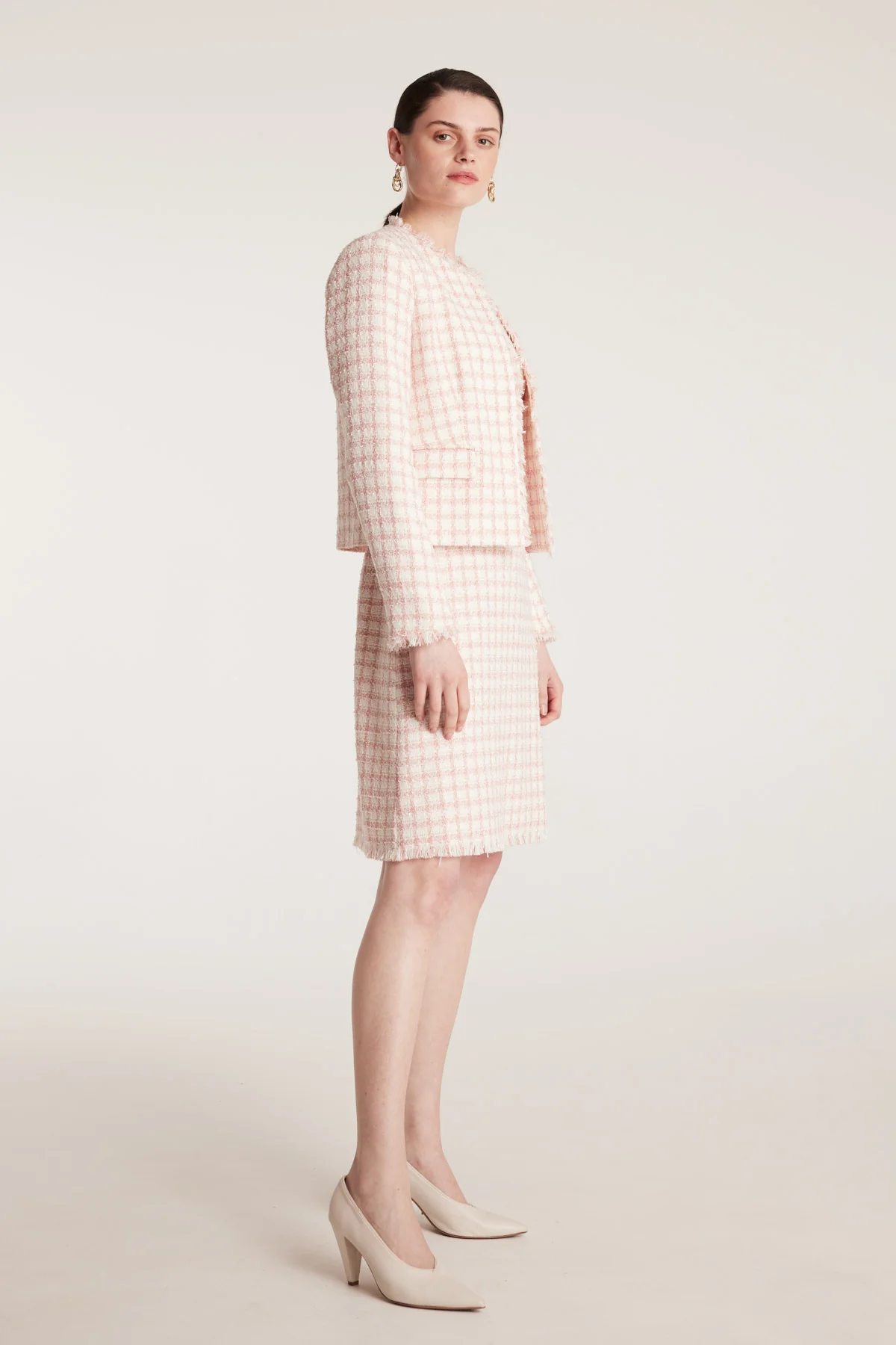 Texture Jacket - Pink/Tweed - Image 3