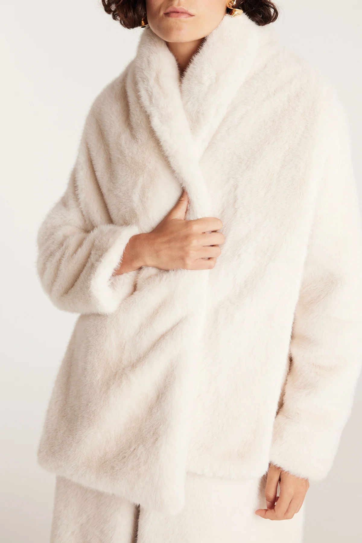 The Shag Wrap - Ecru - Image 2