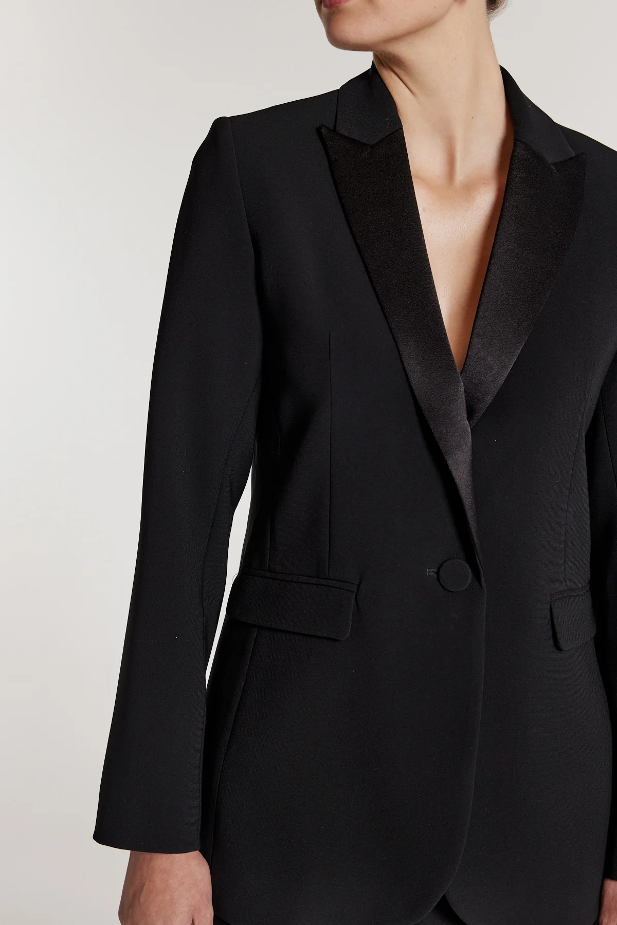 Tuxedo Jacket - Black - Image 6
