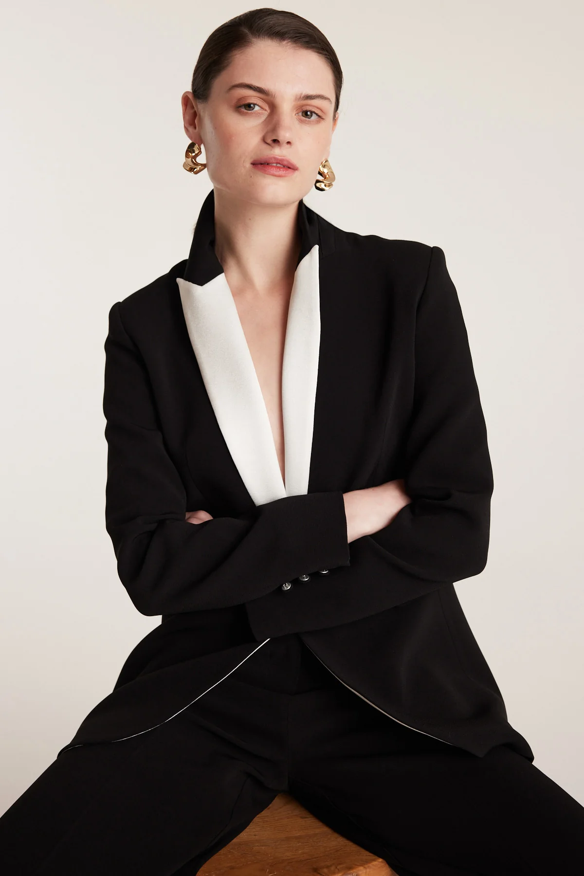 Tuxedo Jacket - Black - Image 5