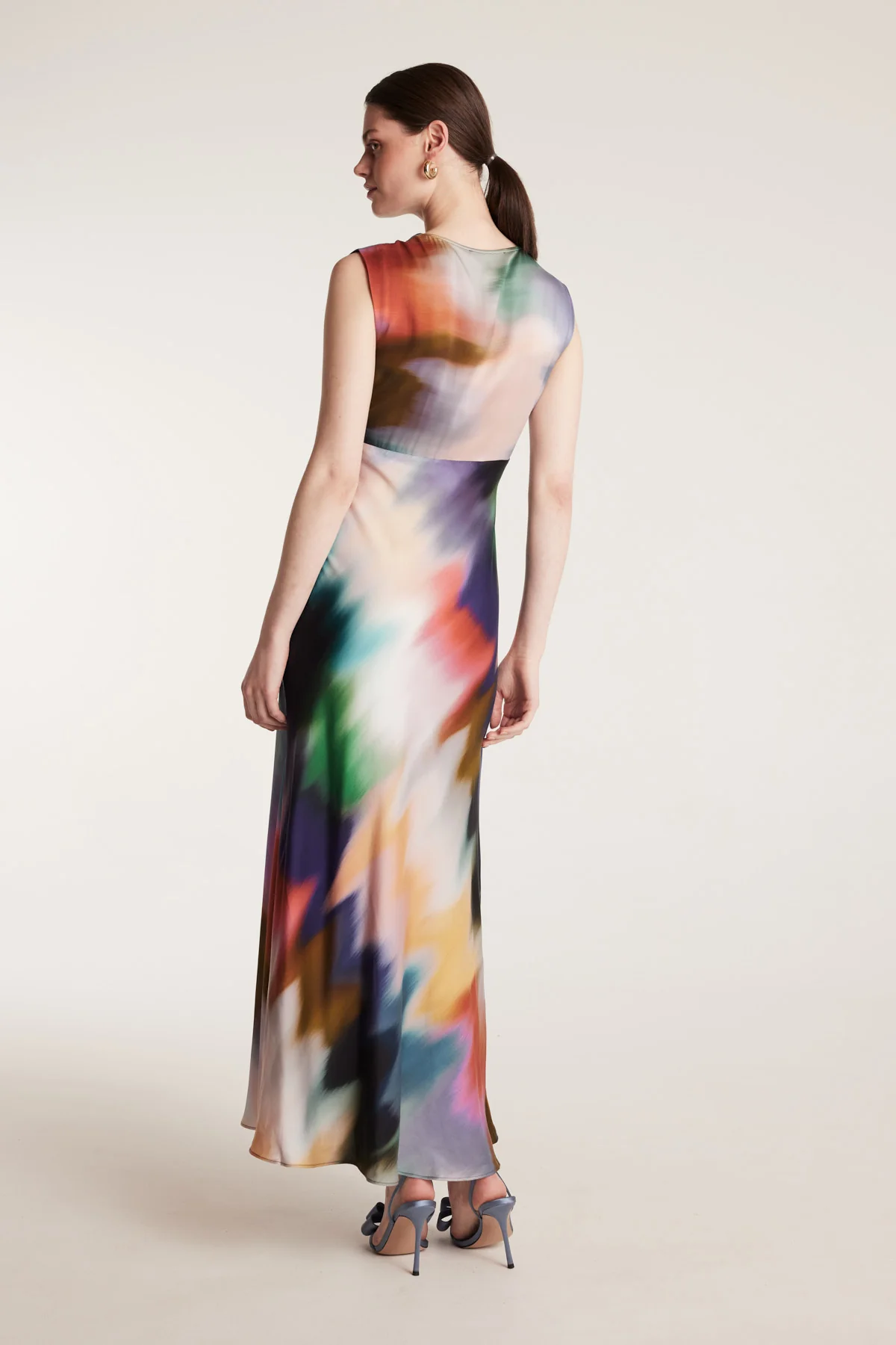 Twist Silk Dress - Multi - Image 4