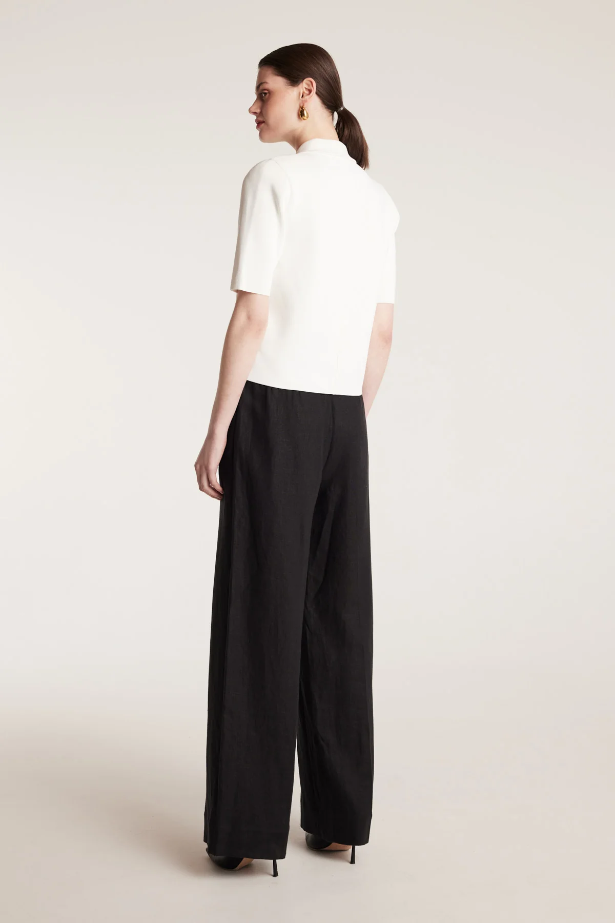 Crepe Scallop Jacket - White - Image 4