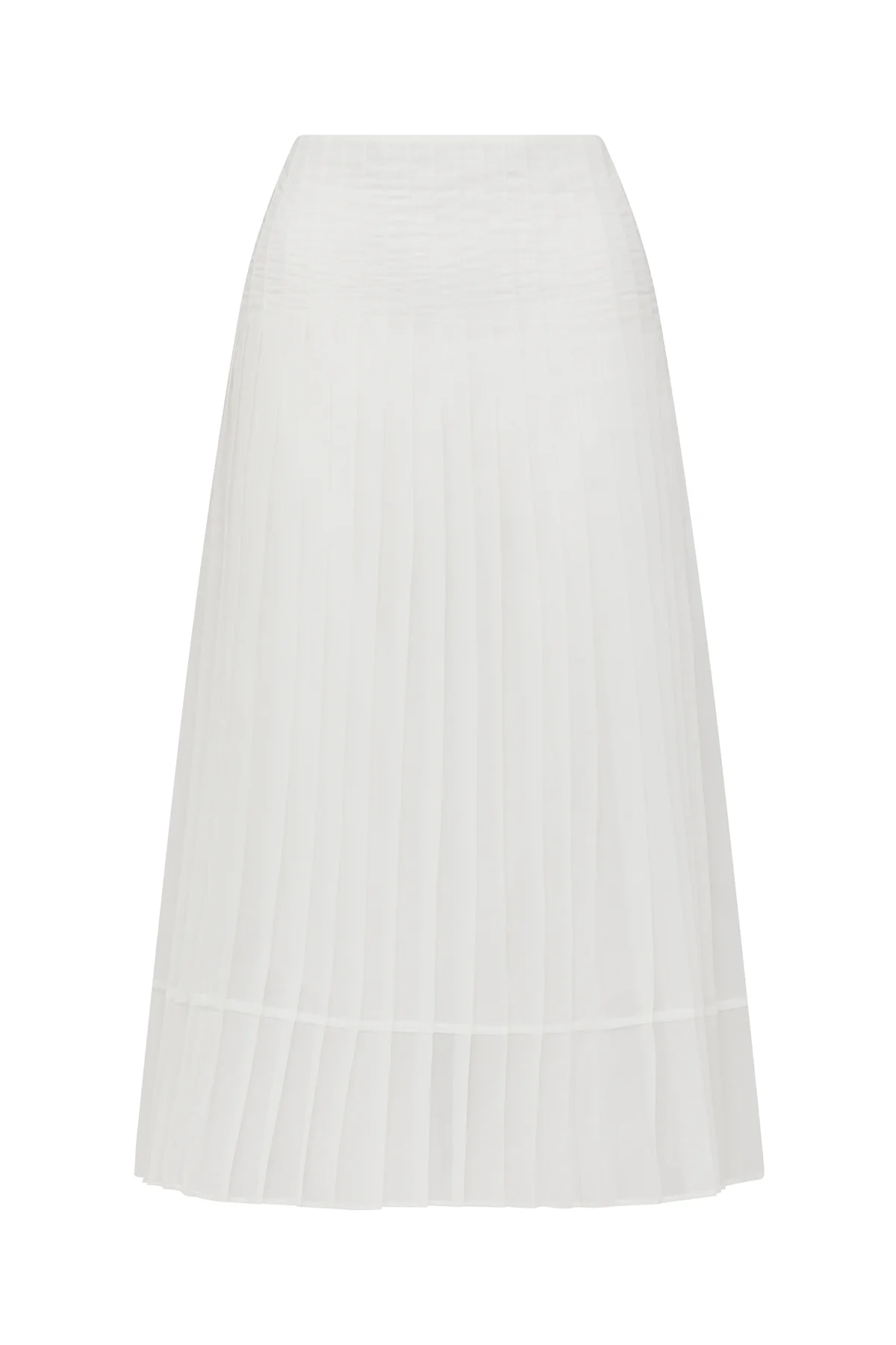 Stella Pleat Skirt - White - Image 3