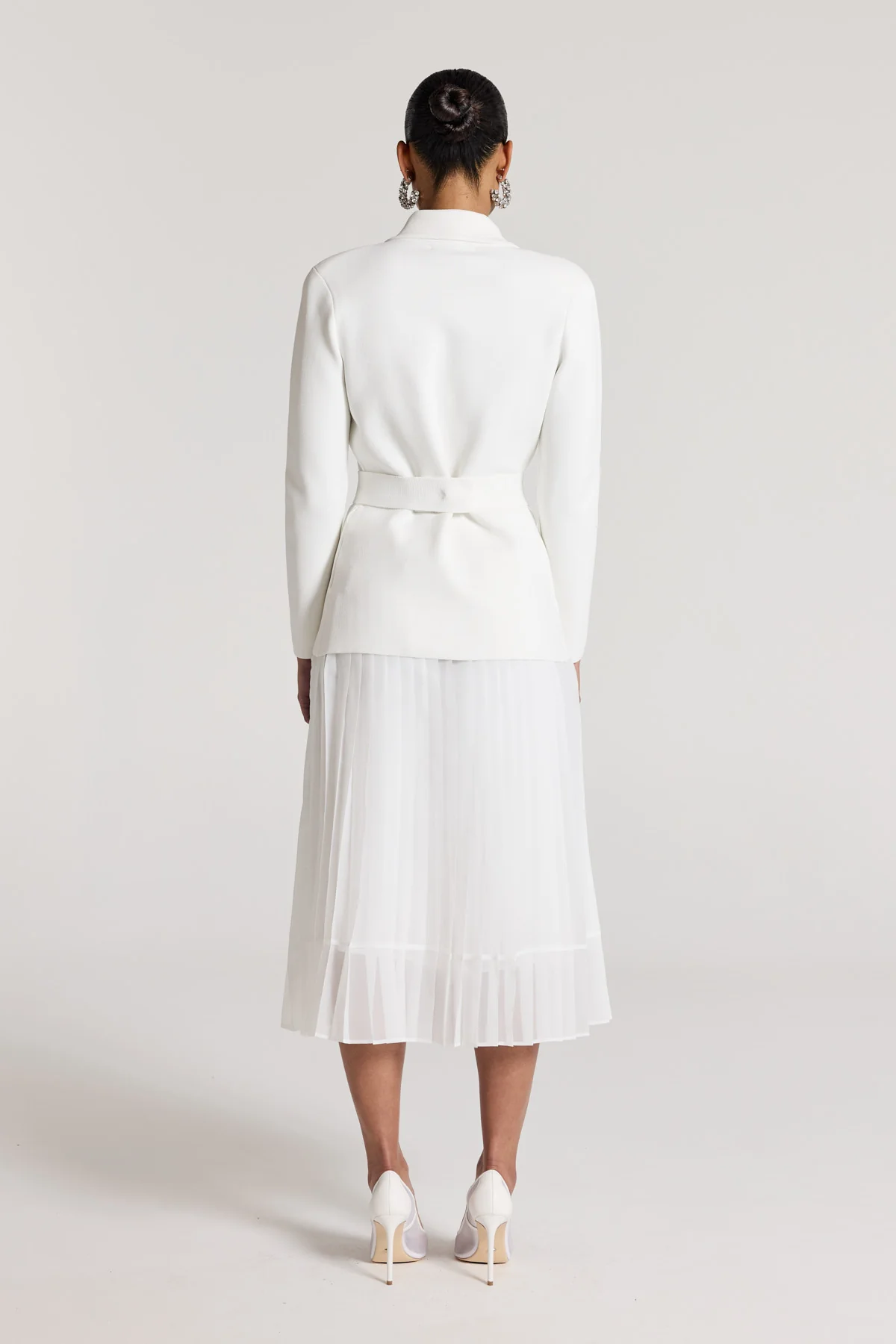 Stella Pleat Skirt - White - Image 5
