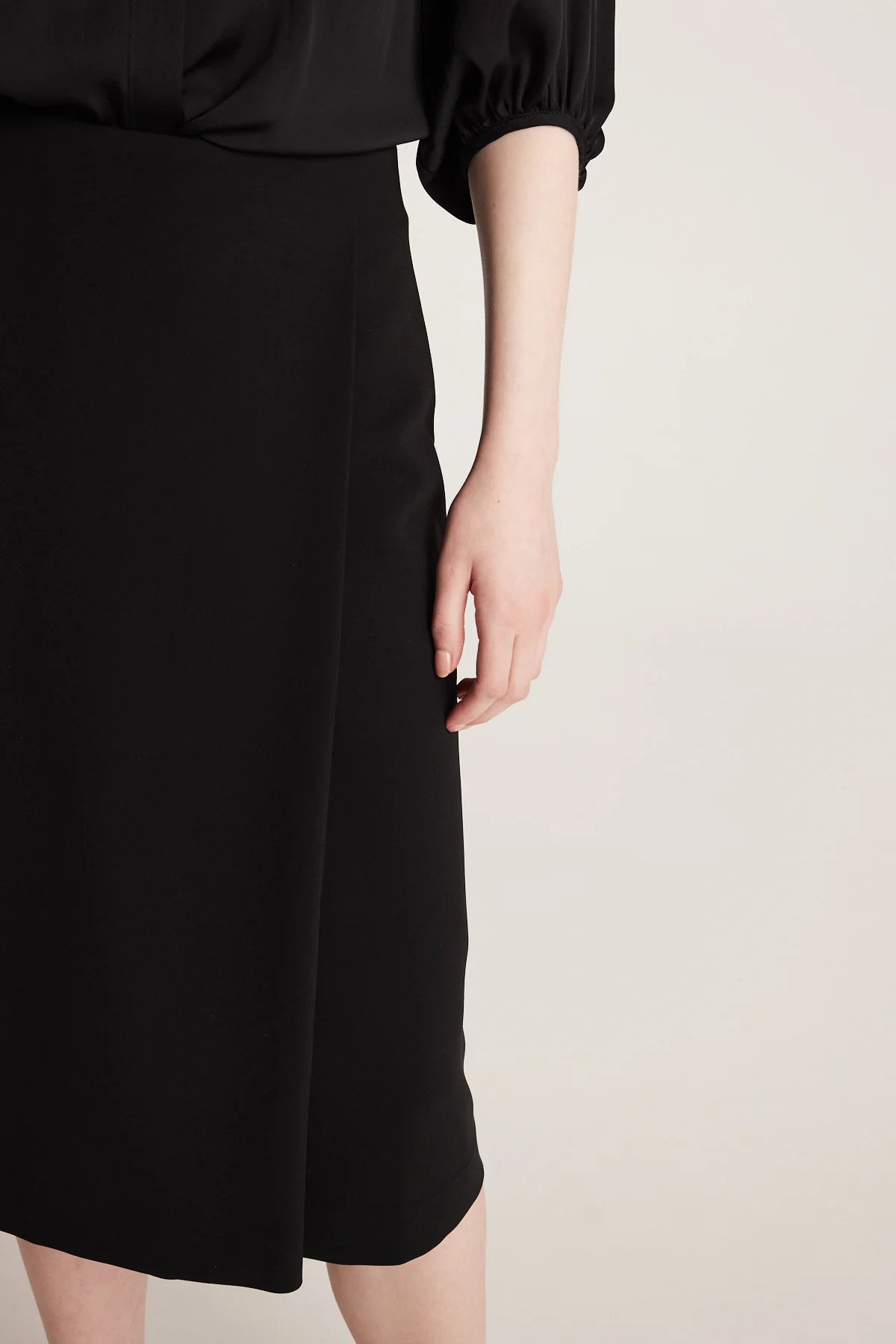 Wrap Skirt - Black - Image 5