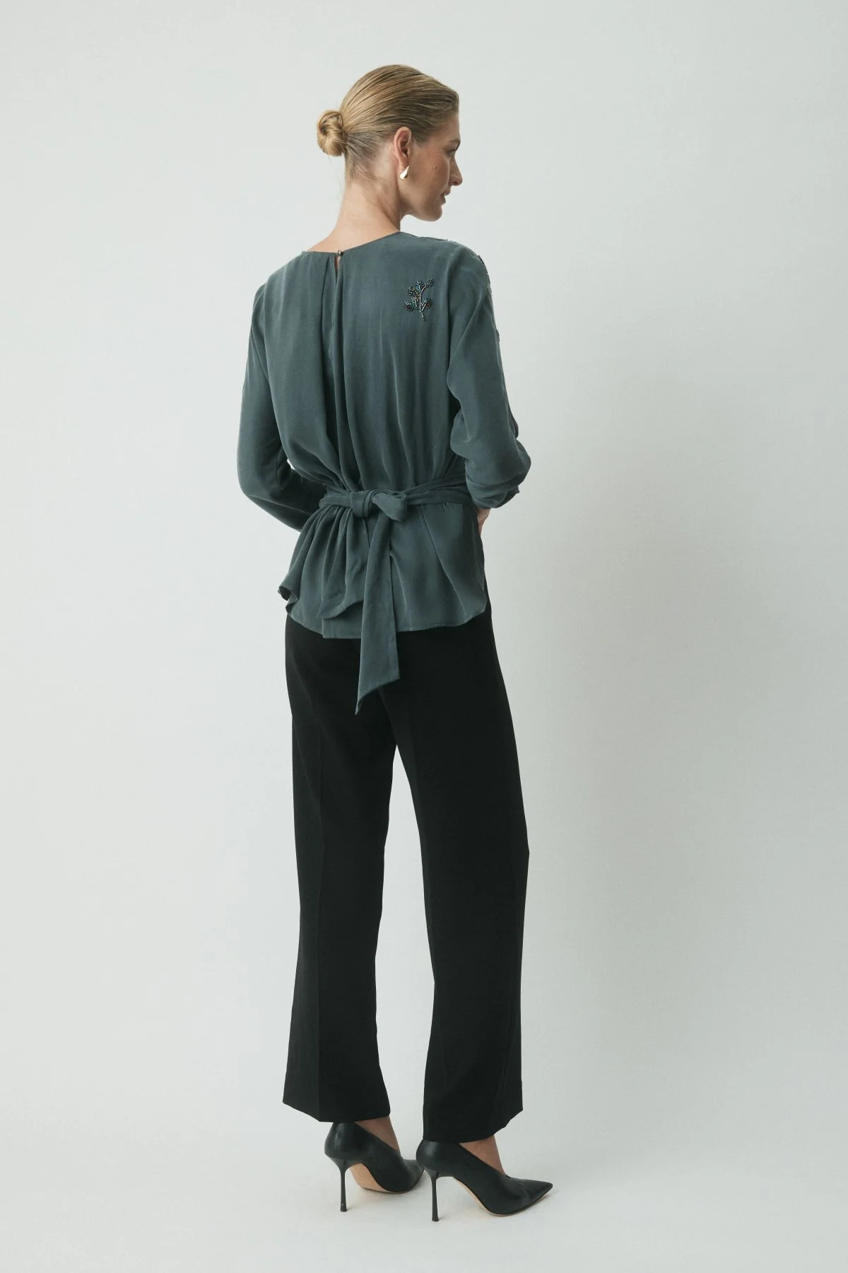 Wren Beaded Top - Forest Green - Image 4